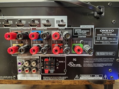 Onkyo TX-NR616 7.2-Channel Network HDMI AV Receiver (For Parts/To