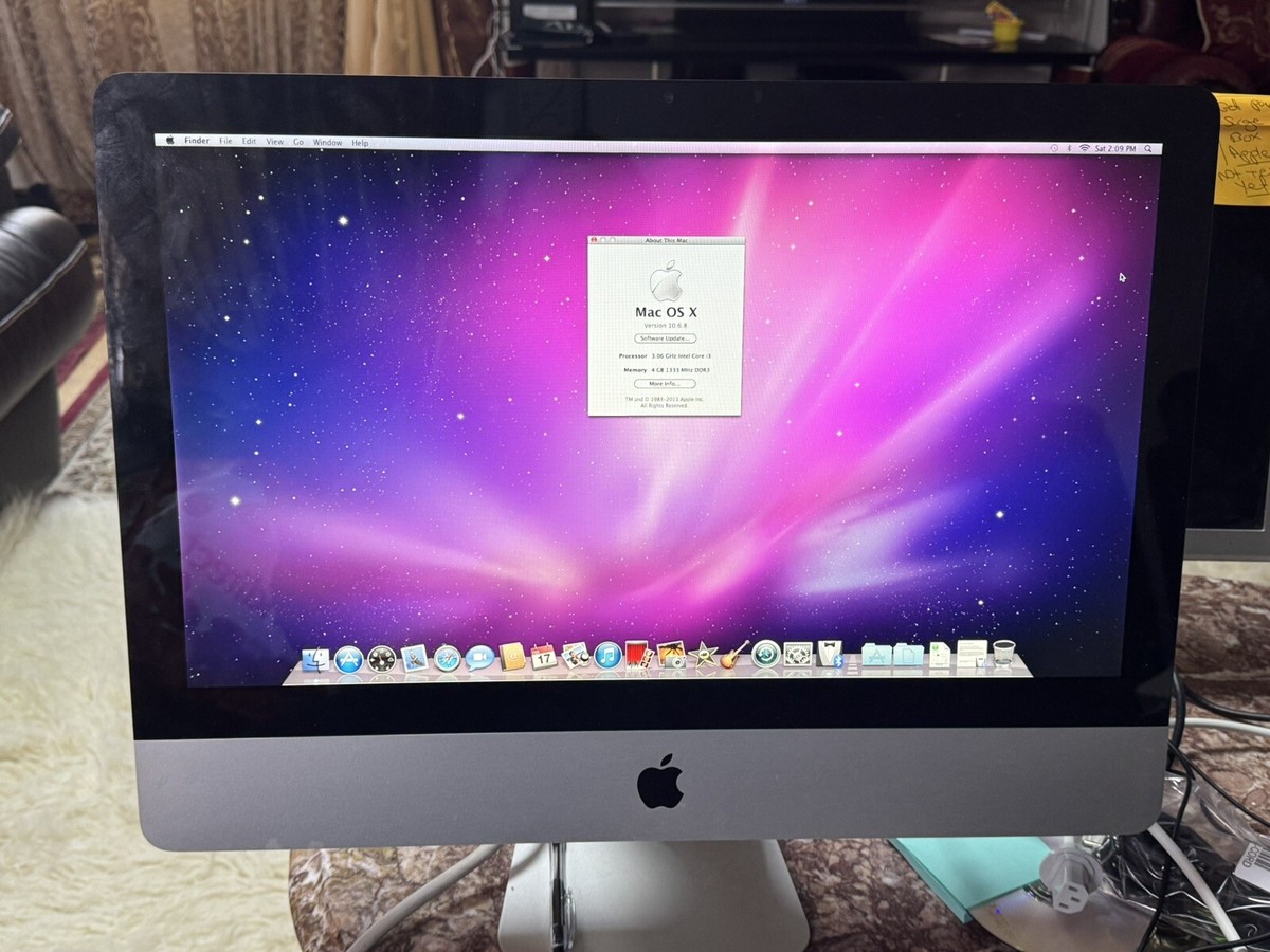 Apple iMac A1311 21.5” Core i3 3.06GHz 4GB RAM 500GB HDD High
