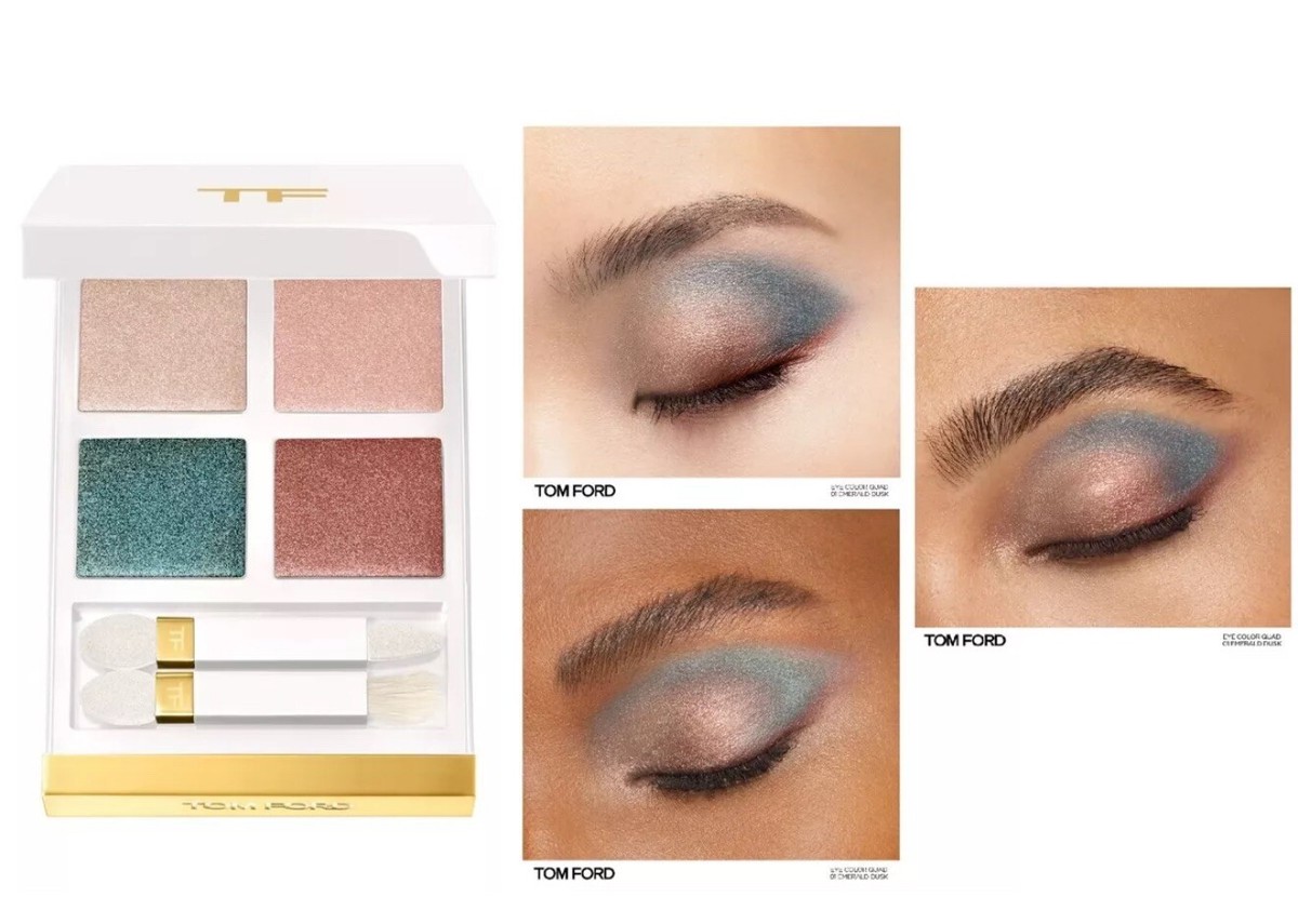 Tom Ford Soleil Eye Color Quad 01 Emerald Dusk Eye Shadows Full Sz