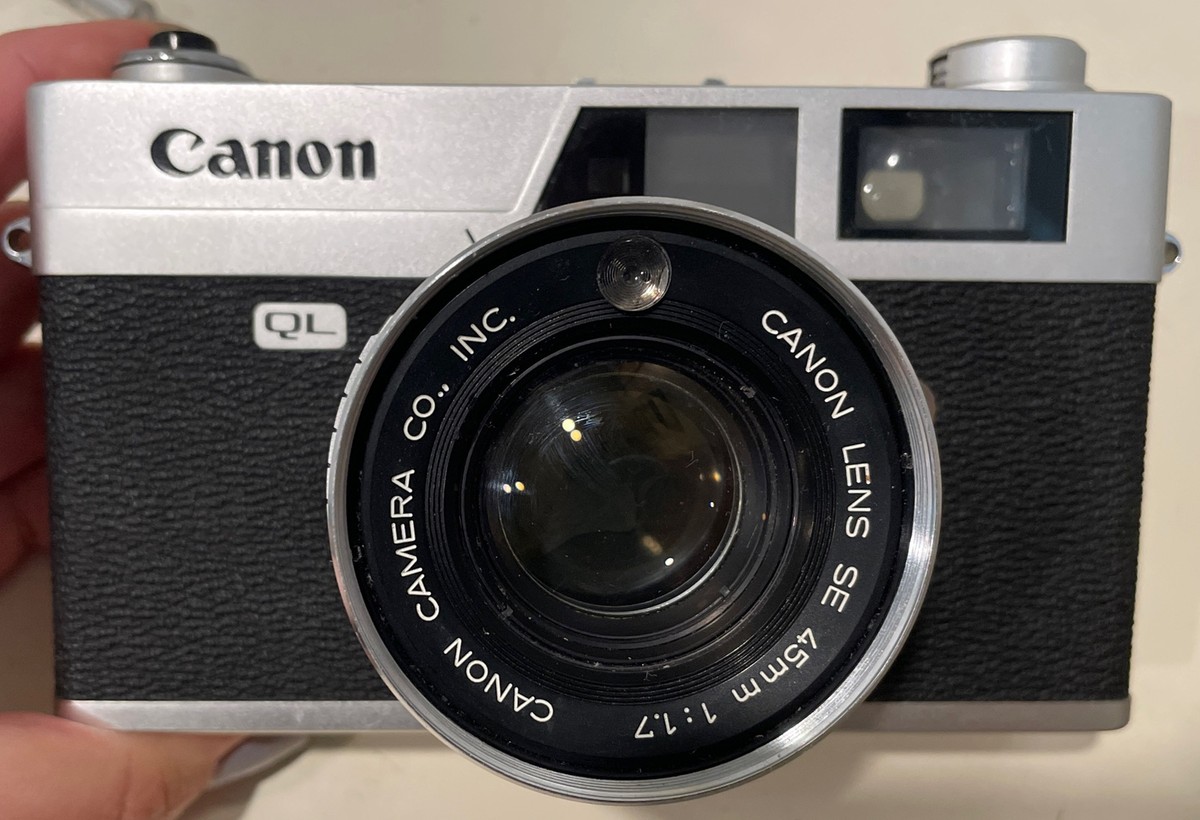 Vintage Canon Canonet QL17 Film Camera SE 45mm 1:1.7 Lens, Leather