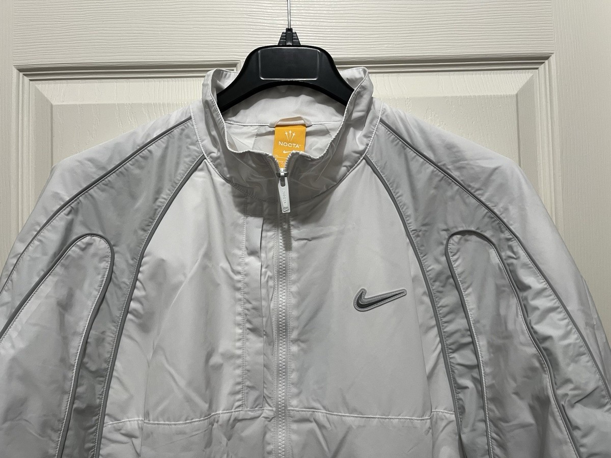 Nike x NOCTA NRZ FZ Track Jacket White Gray Drake Men's Size XL