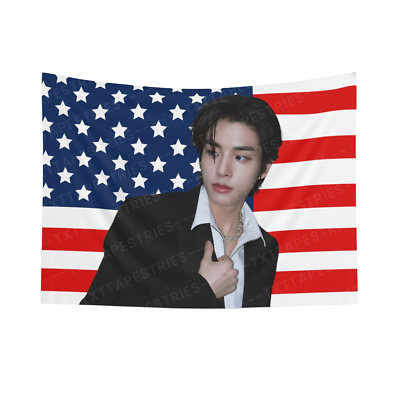 KPOP FLAG] ENHYPEN JAKE American Flag Wall Tapestry Enege Fan