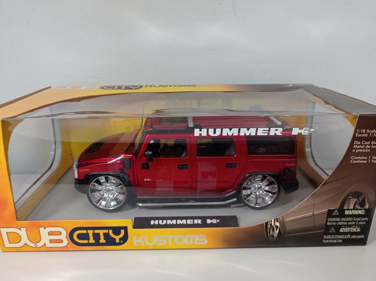 RARE JADA DUB CITY 1:18 HUMMER H2 RED - 63032 | eBay