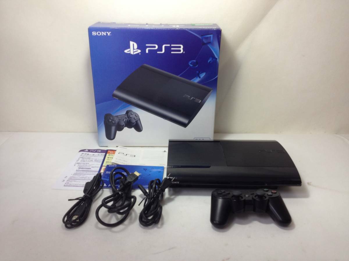 PS3 Charcoal Black CECH 4300C 500GB Console Box PlayStation 3