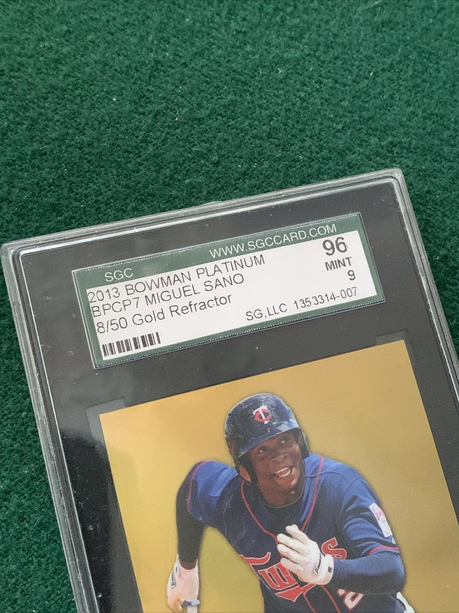 2013 Bowman Platinum MIGUEL SANO BPCP7 Gold Refractor Graded SGC