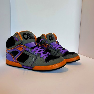Osiris NYC 83 ULT Black Gray Purple Orange Skateboarding Shoes
