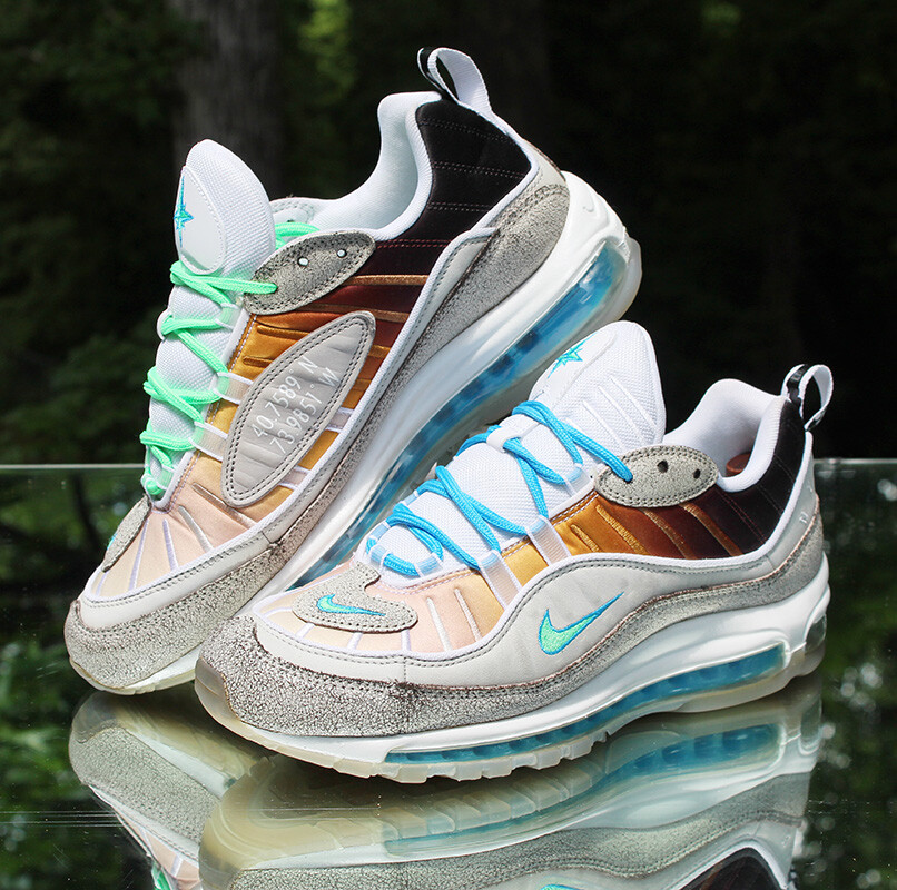 Nike Air Max 98 On Air NYC LA Mezcla Men's Size 9 White Green