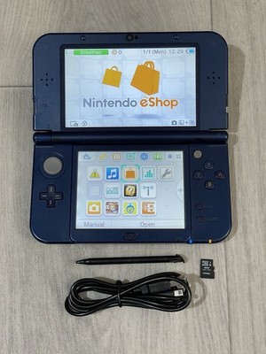 Nintendo NEW 3DS LL XL Metallic Blue Console w/ extras USA Seller