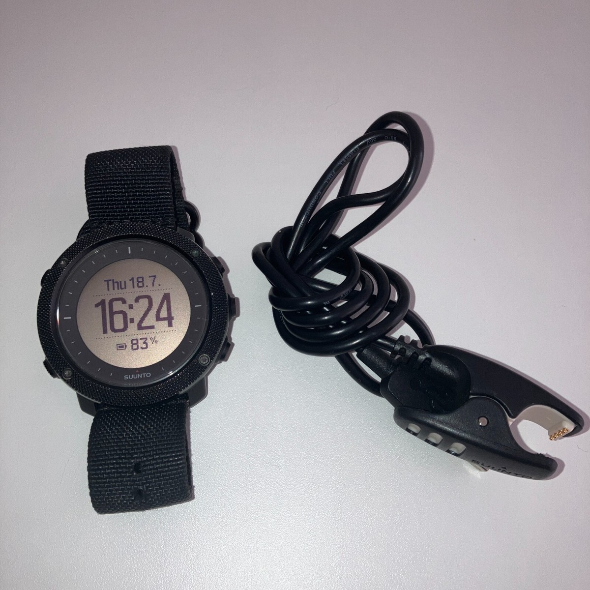 Suunto Traverse Alpha GPS Men Black Digital Watch with Charger in