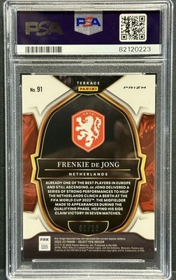 2022-23 Panini Select FIFA Netherlands Frenkie De Jong Gold Prizm