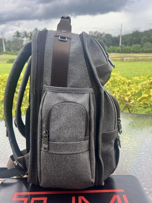 Tumi Alpha 2 T-Pass Brief Pack Backpack Earl Gray EUC Discontinued