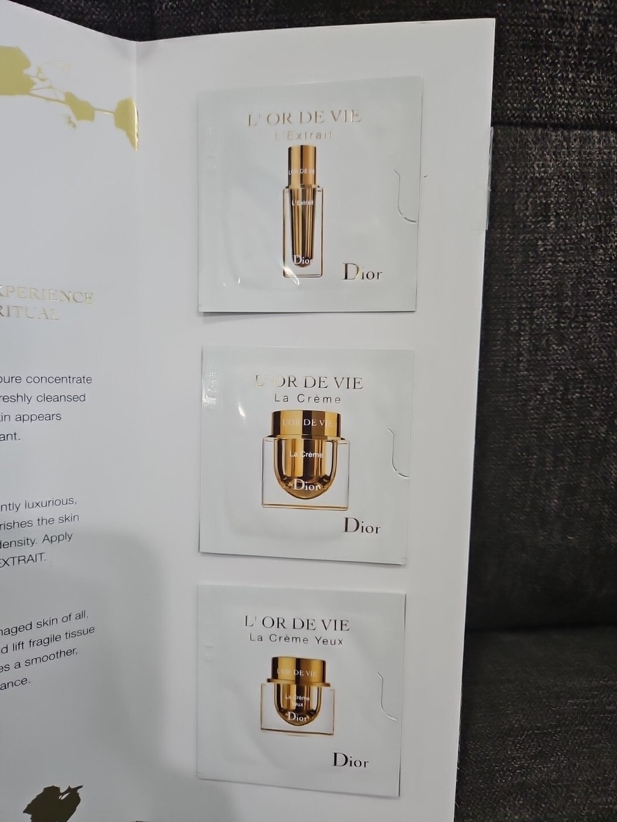 Dior L'or de vie Skincare Collection 3pc sample sachet, La Creme