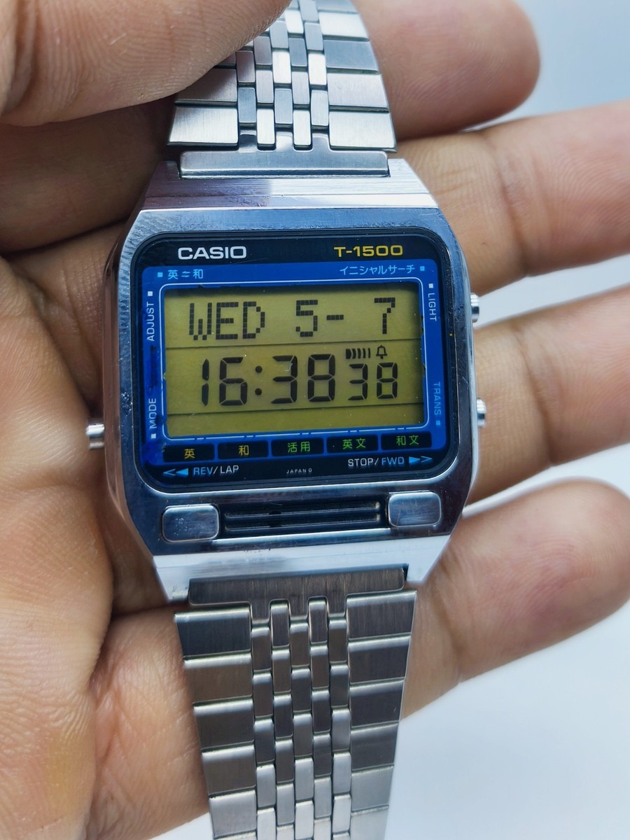 Vintage Casio T-1500 DICTIONARY Japan Watch 117 Module (1980s