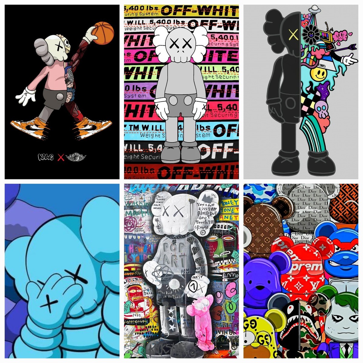 KAWS Street Art Wall Art Poster Print Gift Home Bedroom Pop Art