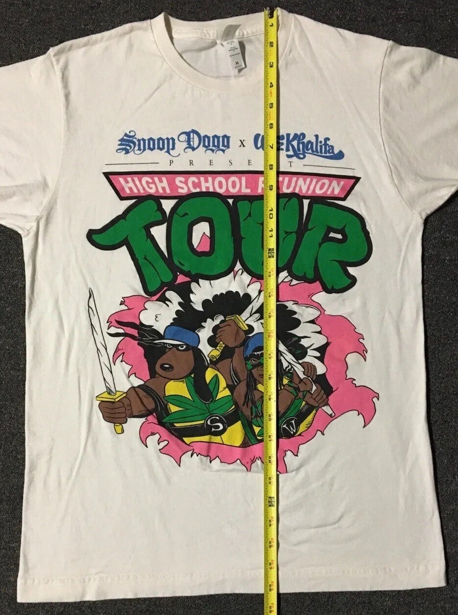 Snoop Dogg Wiz Khalifa High School Reunion TMNT Tour Shirt M