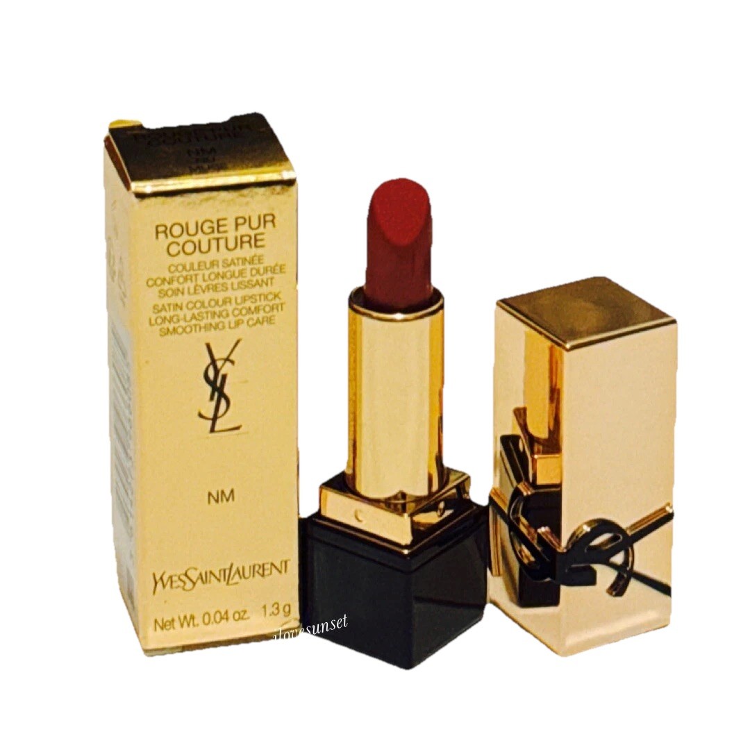 NIB {YSL} Rouge Pur Couture Travel Size Lip Stick NM NU MUSE 0.04