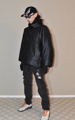 Yeezy X Gap By Balenciaga Mock Neck Pullover Black Puffer Men's