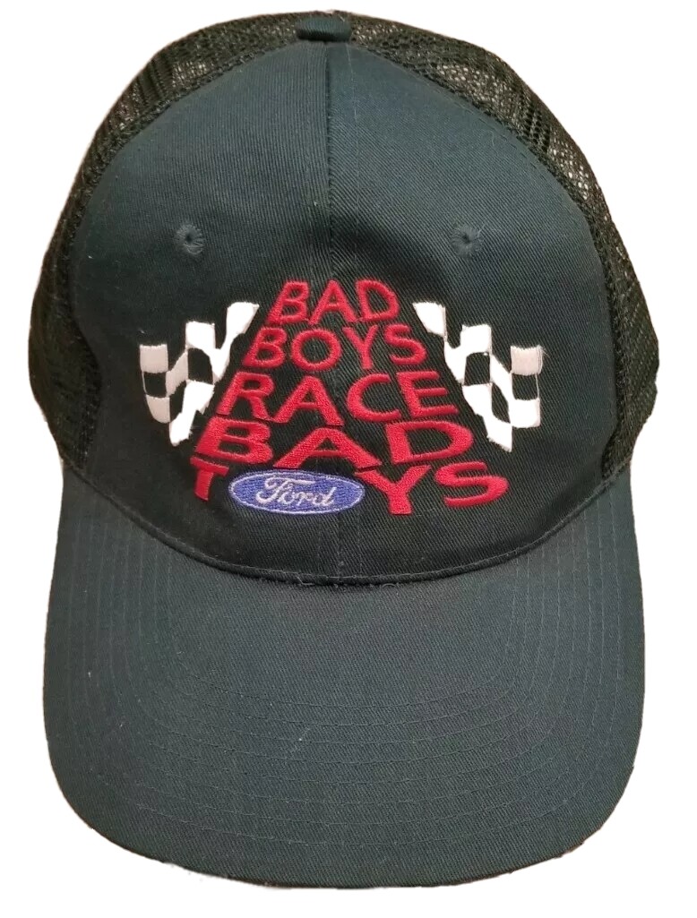 Vintage Ford Green Trucker Hat Mesh Snapback Bad Boys Drive Bad