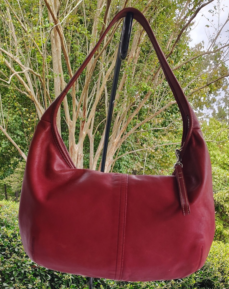 Coach MEDIUM Vintage 9221 Red Leather Ergo Shoulder Bag | eBay