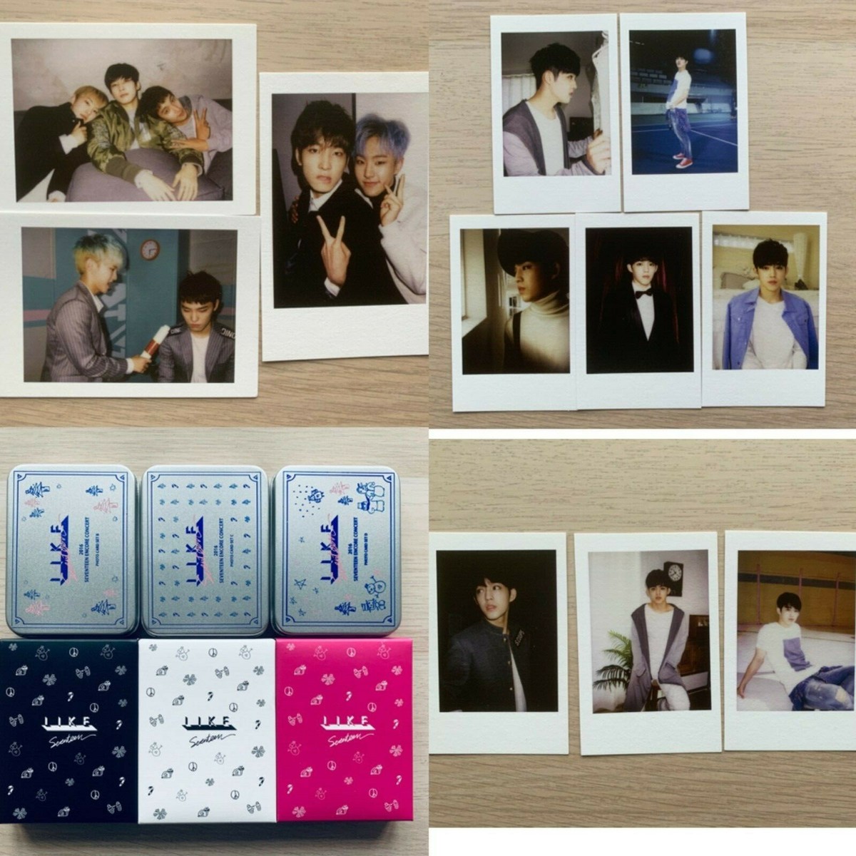 SEVENTEEN 2016 Boys Wish Encore Concert Photocard Set B C & D