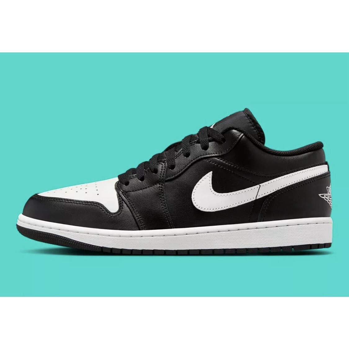 Nike Air Jordan 1 Low Shoes Black White Orca 553558-043 Men's Size