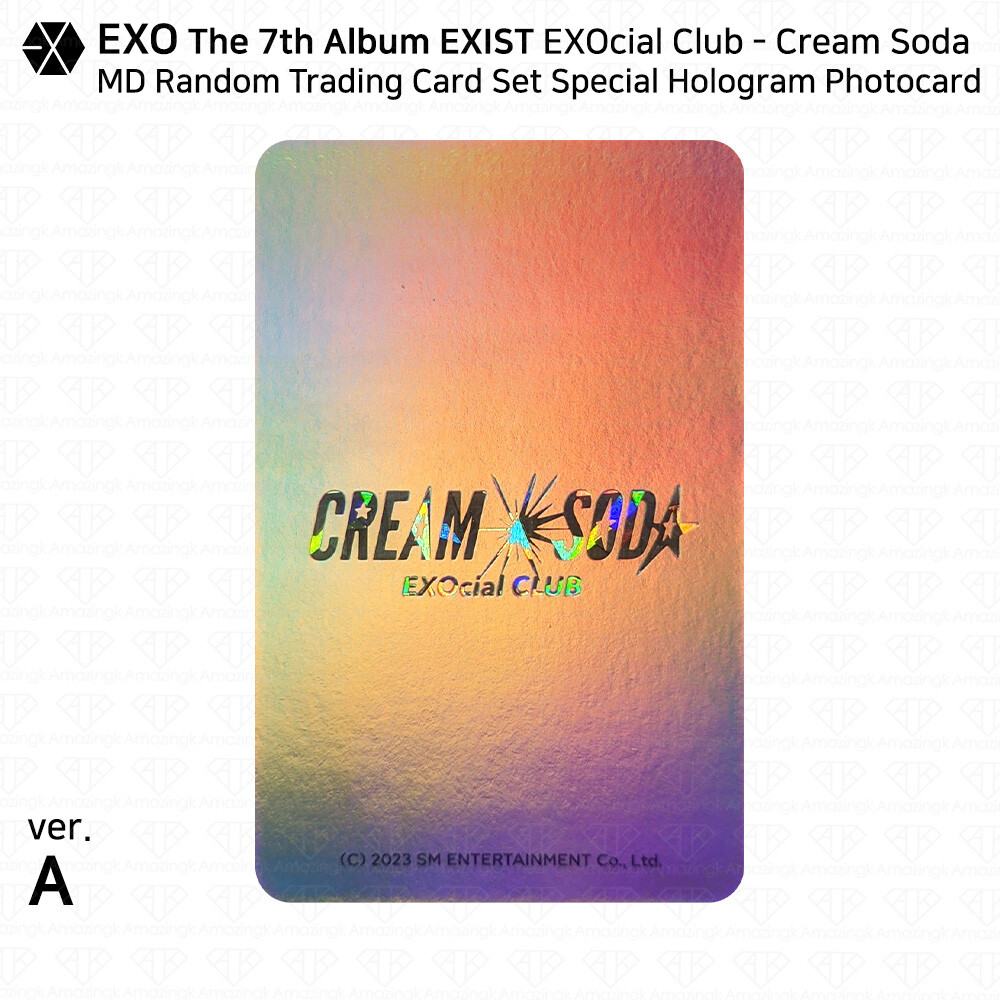 EXO 7th Album EXIST EXOcial Club Cream Soda MD Random Trading Card