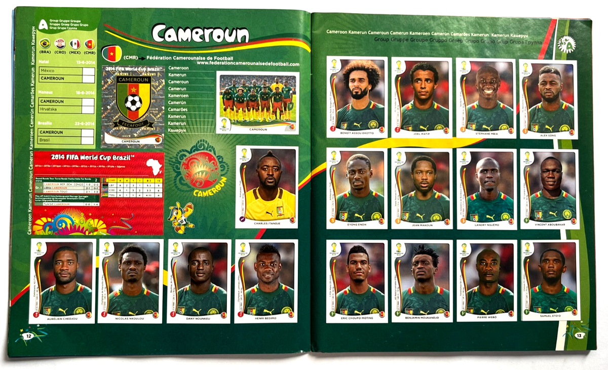 2014 FIFA WORLD CUP BRAZIL PANINI Sticker Album 100% Complete