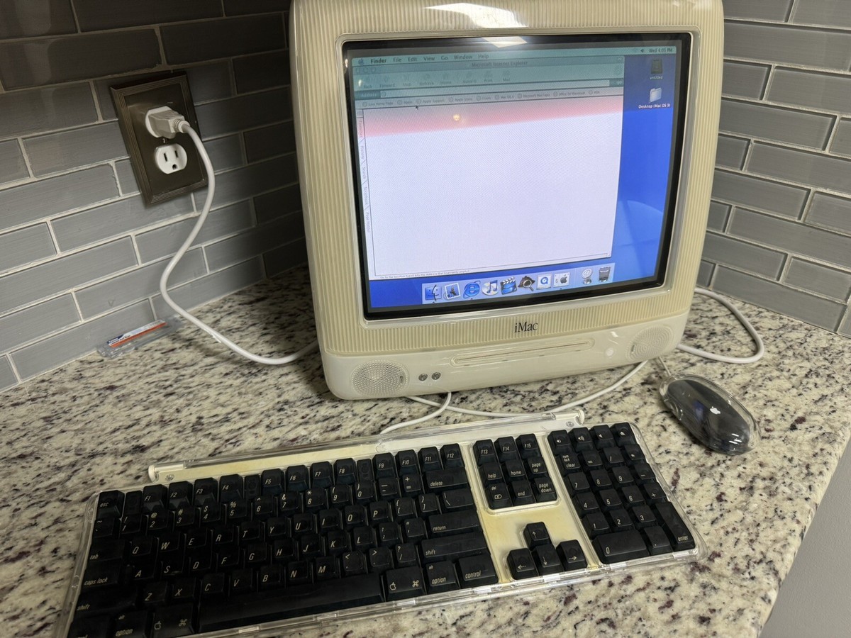 Apple iMac G3 M5521 Original Box Keyboard Mouse Cords Manuals