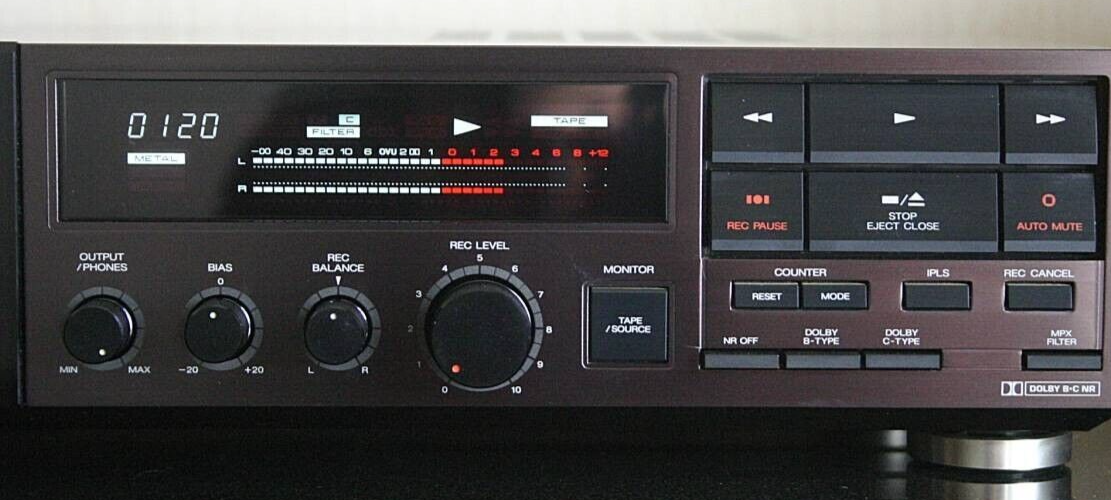 AKAI GX-73 3-Head Stereo Cassette Deck 100v Working Free Shipping