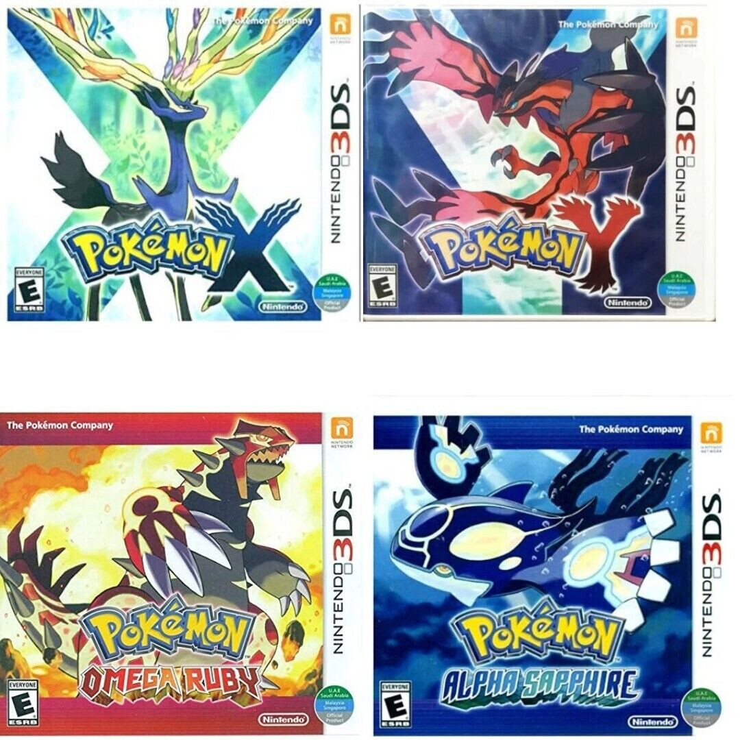 Pokemon X + Y + Alpha Sapphire + Omega Ruby 3DS Brand New 4 Game