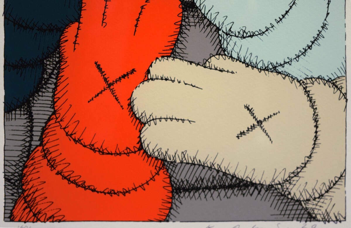 KAWS - URGE Grey Original Silkscreen Serigraph Art Print Signed