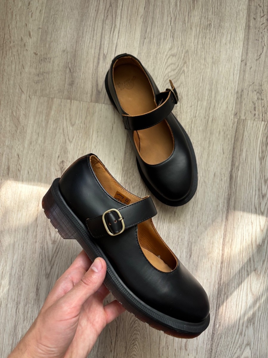 Doc Dr Martens Indica Mary Jane Black Leather UK 5 EU 38 | eBay