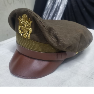 WW2 USAAF Crusher Cap – Army Air Corps Officer Pilot Visor Hat