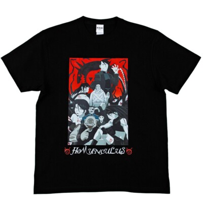 Fullmetal Alchemist HOMUNCULUS T-shirt Black XL Size Unisex Japan