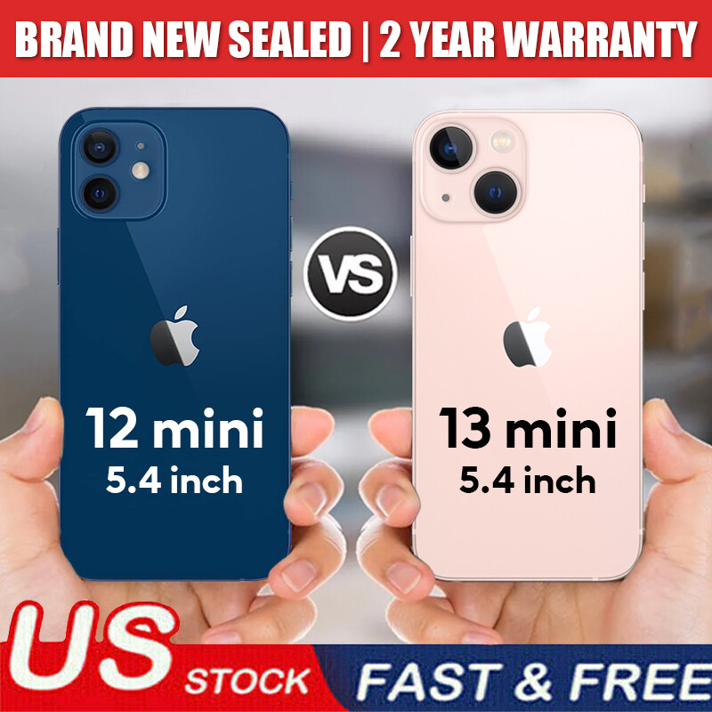 New Sealed Apple iPhone 12 Mini/13 Mini Factory Unlocked 128GB