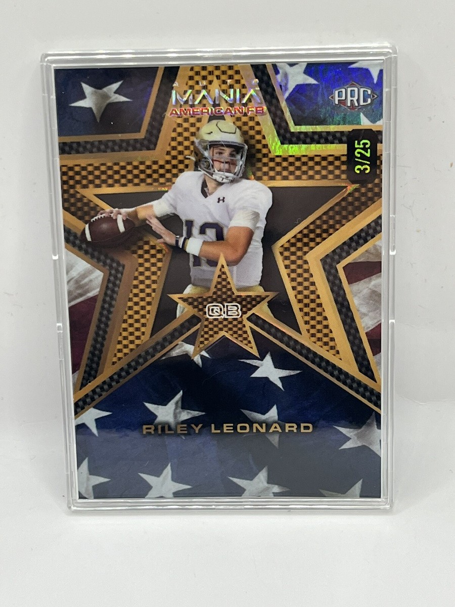Riley LEONARD 2024 Wild Card Auto Mania #d /25 PRC American FB