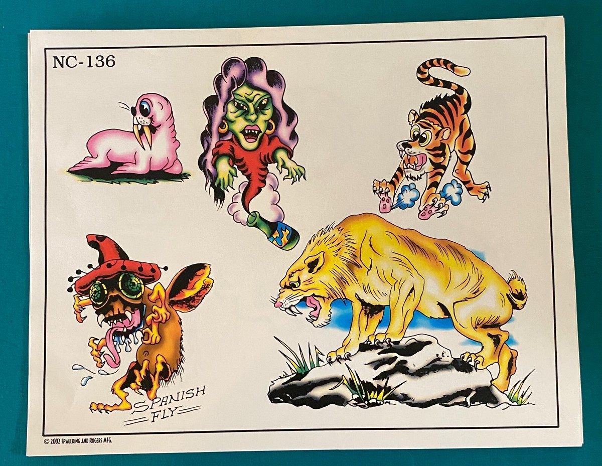 Spaulding and Rogers Tattoo Flash Sheet NC-136 | eBay