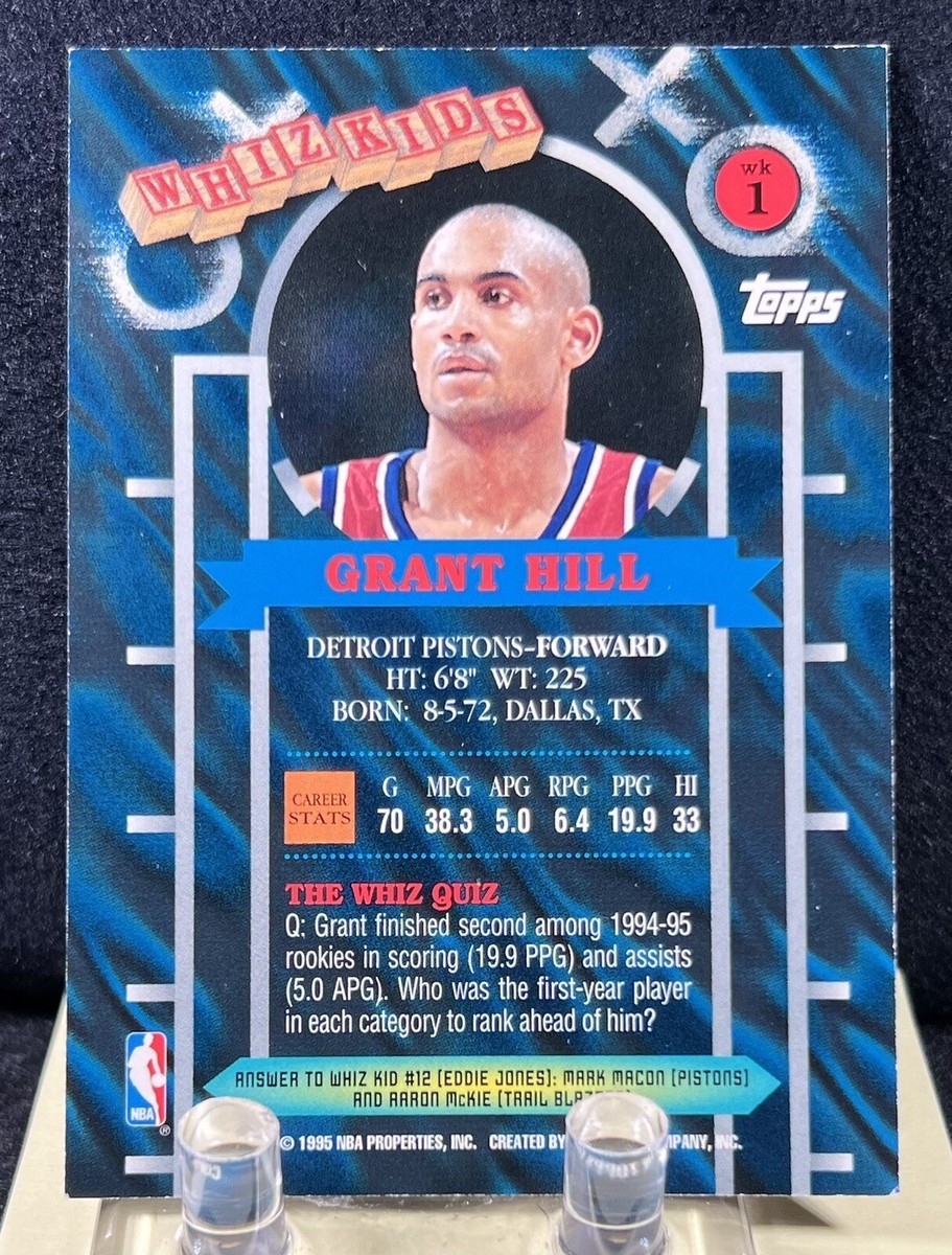 🔥1995 Topps Whiz Kids Grant Hill #WK1 Detroit Pistons Legend