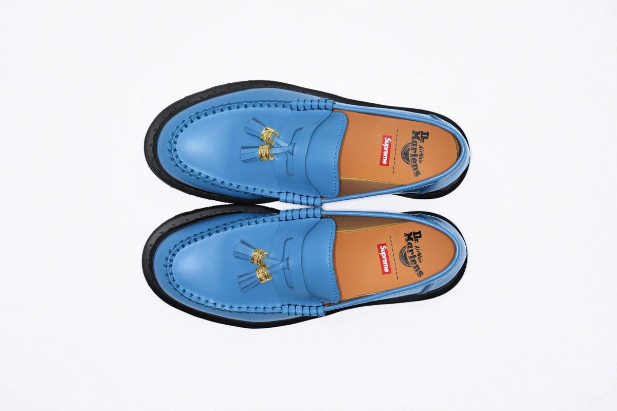 Supreme Dr.Martens Penton Tassel Loafer Blue 23SS Week7 Men's Size