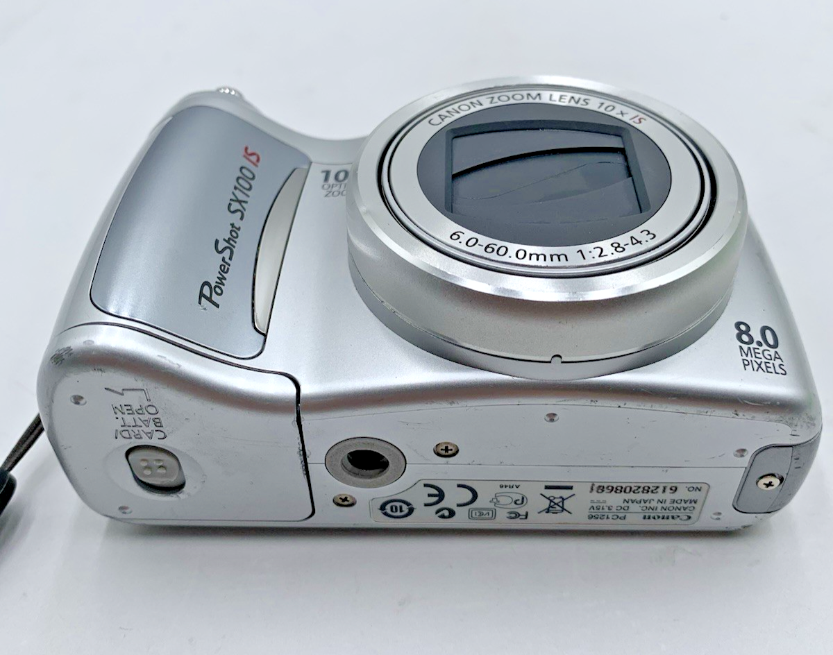 Canon PowerShot SX100 IS PC1256 8 MP 10X Optical Zoom NO BATTERY