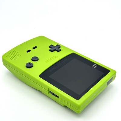 Nintendo Game Boy Color GBC Backlit IPS Mod Console System Lime
