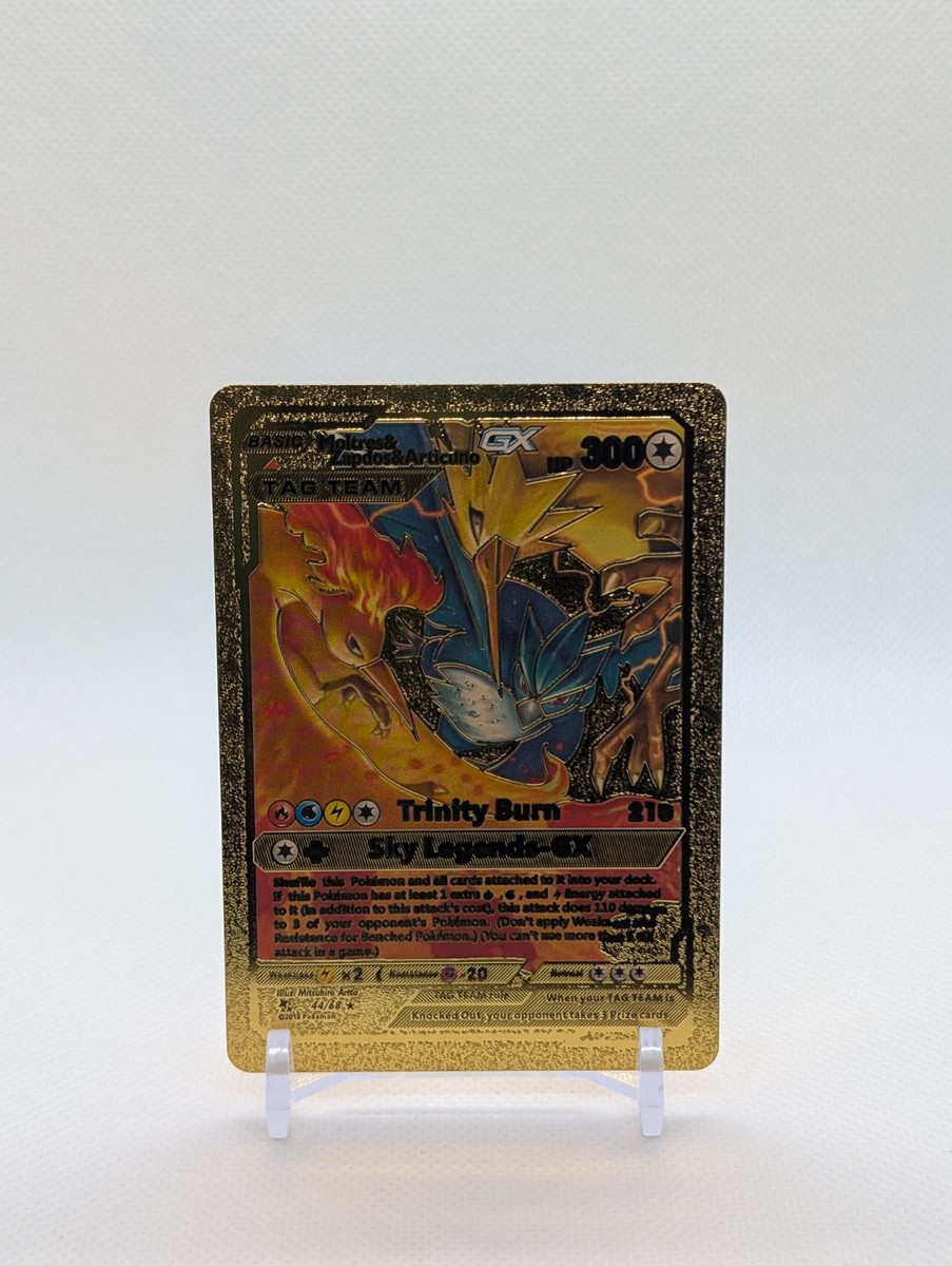 Pokemon🔥MOLTRES ZAPDOS ARTICUNO GX 44/68🔥GOLD FOIL🔥Hidden Fates
