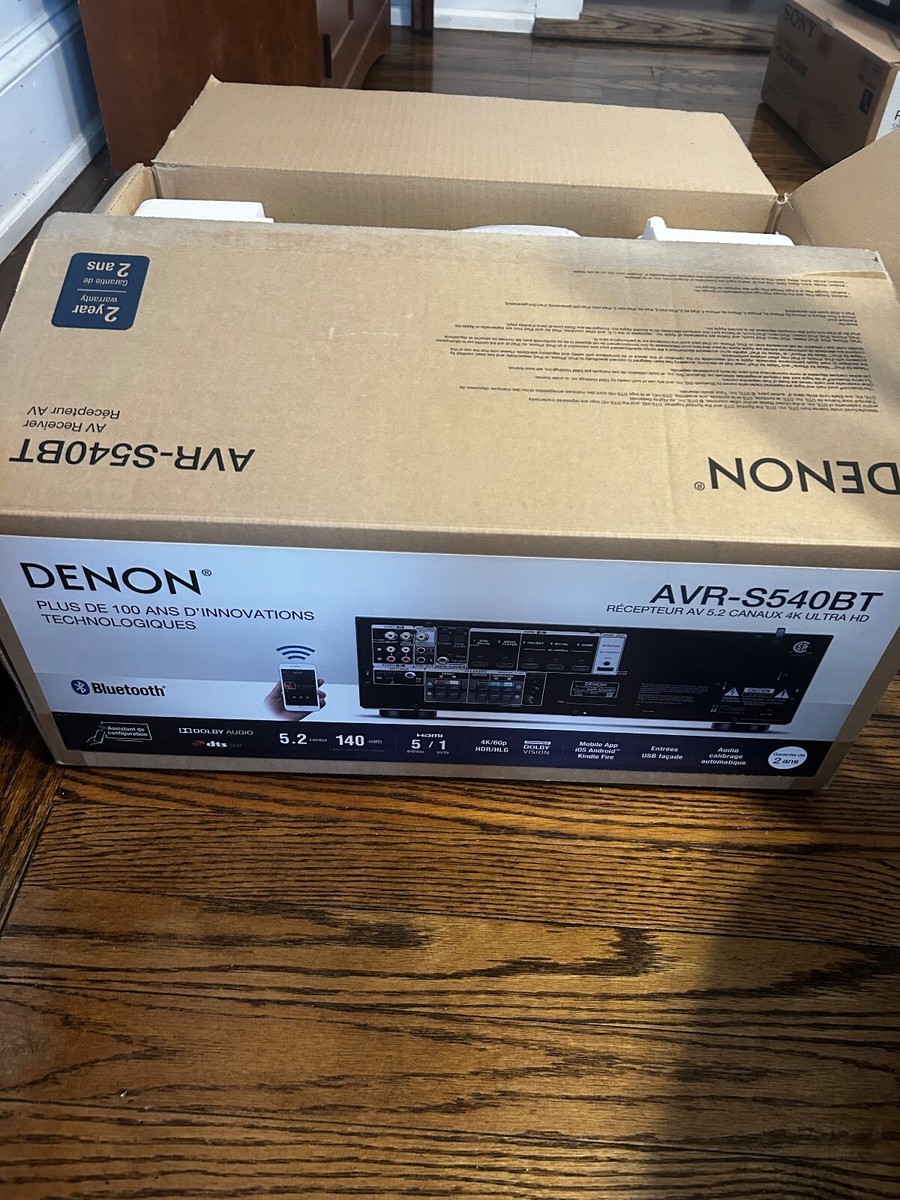 Denon AVR-S540BT 5.2-Channel A/V Receiver - Black 883795004466| eBay