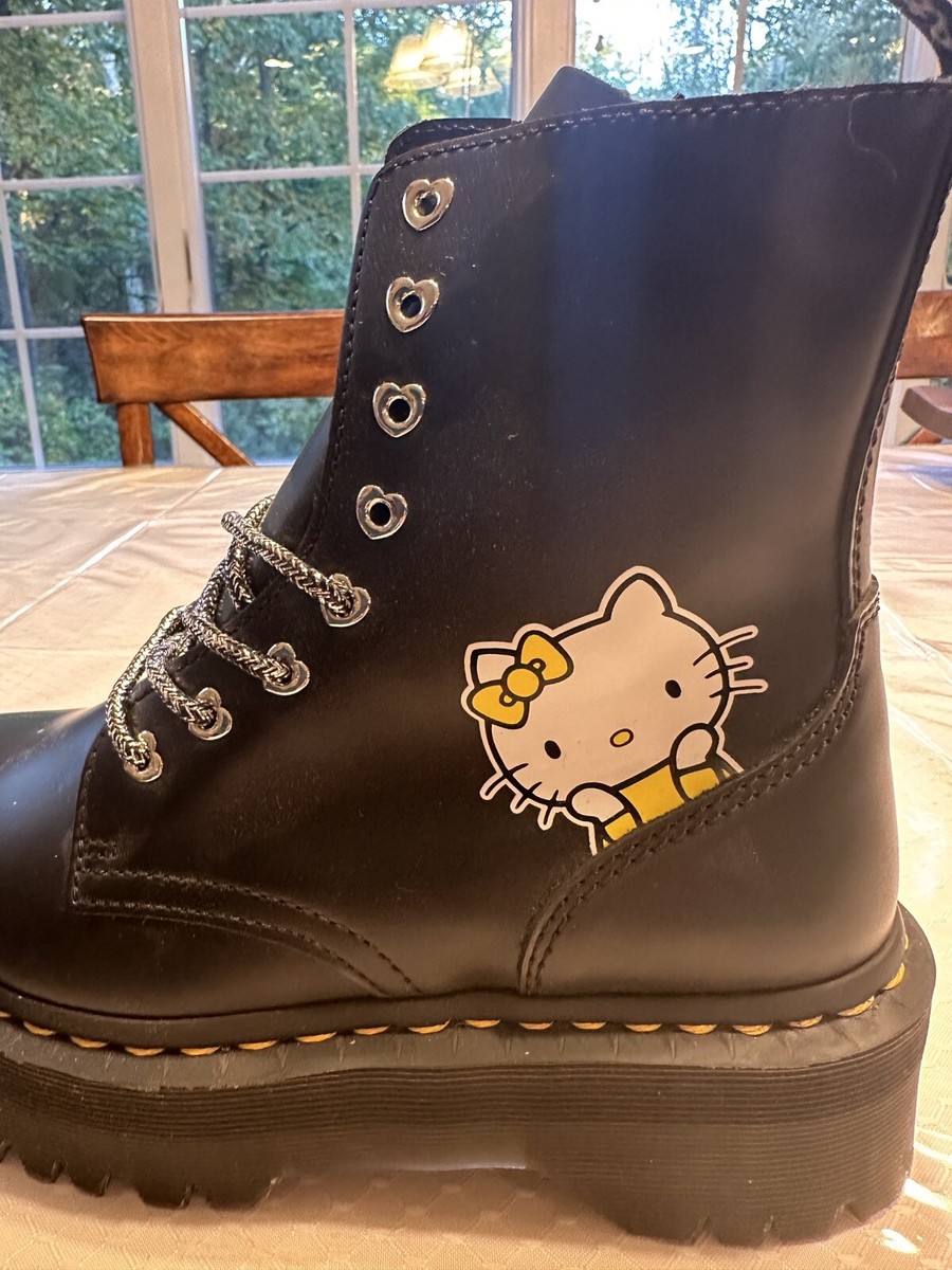 Dr. Martens x Hello Kitty 60TH Anniversary Black Platform Jadon