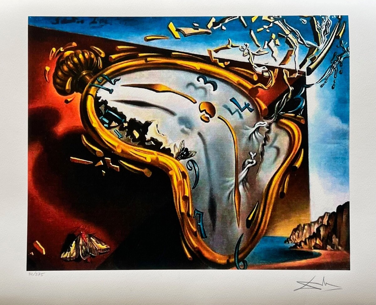 Salvador Dali SOFT WATCH EXPLOSION Facsimile Signed Numbered