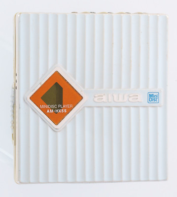 aiwa MDプレーヤー AM-HX55 動作品 乾電池ケース付き リモコン付き