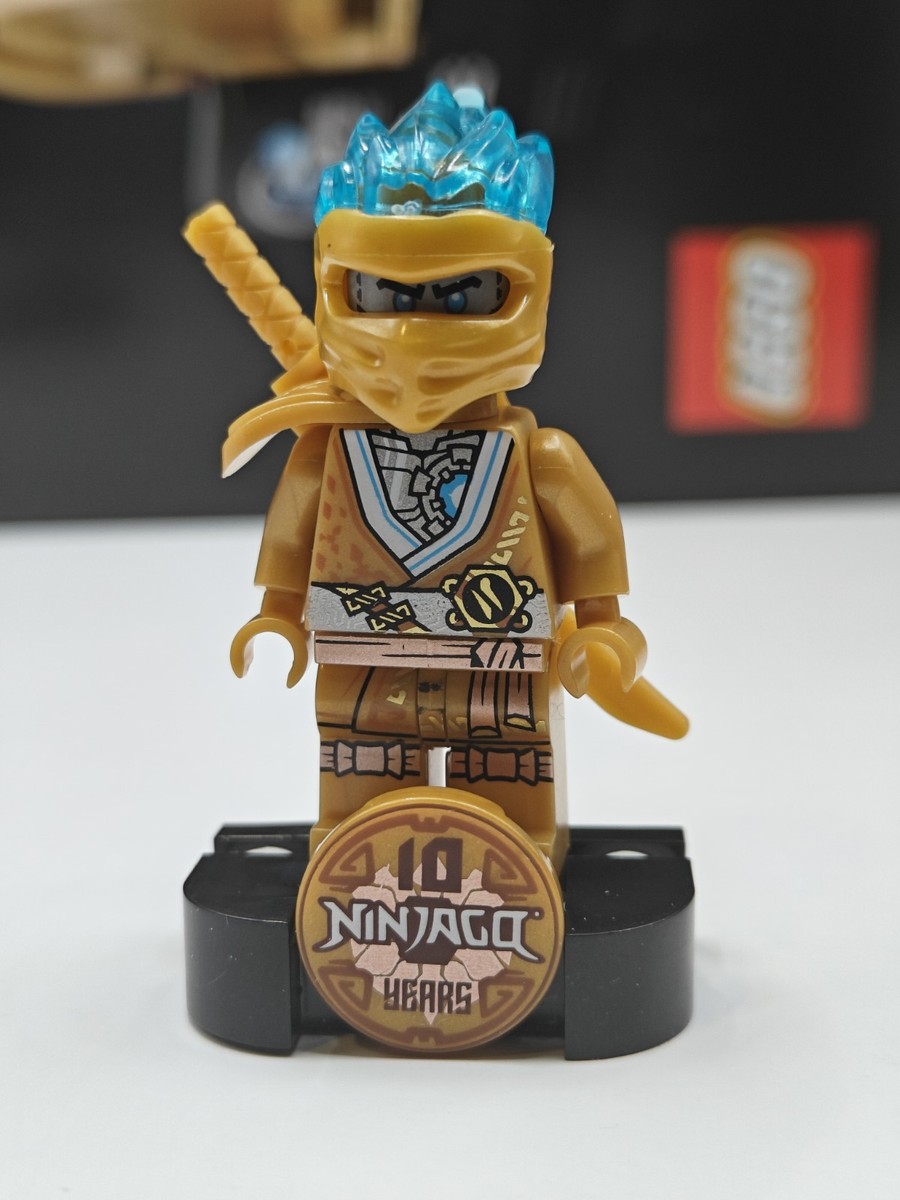 Rare Ninjago Zane Golden Ninja 10th Anniversary Custom Lego