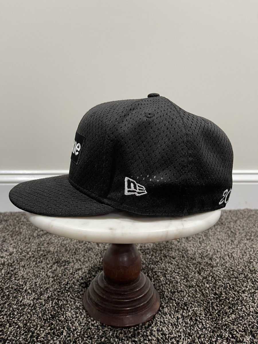 Supreme New Era SS18 Black Mesh Baseball Fitted Box Logo Hat | eBay