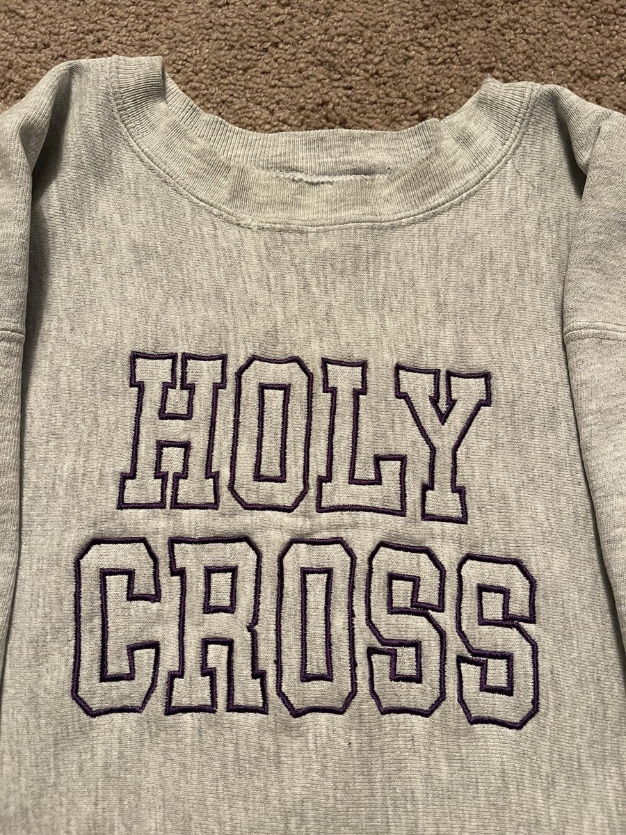 Vintage 80s 90s Holy Cross Champion Reverse Weave Crewneck