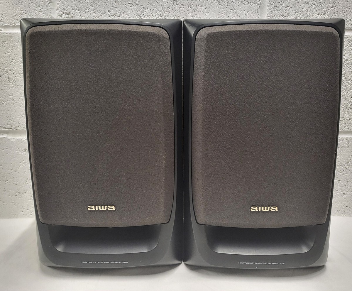 AIWA SX-Z1100 2-way Twin Duct Bass Reflex System Speakers 40w | eBay